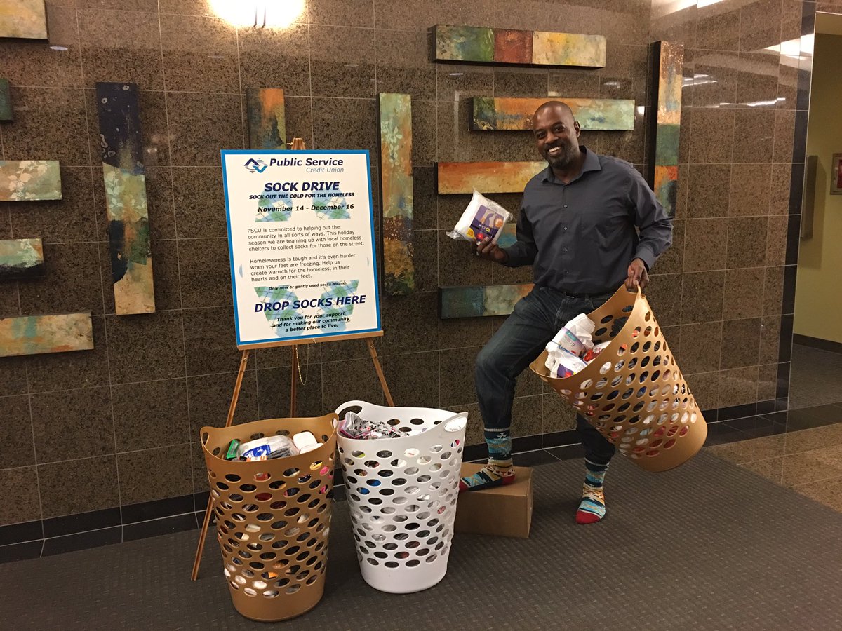 malcjohnson7378's tweet photo. Help @pscucolorado Lone Tree office collect socks for the homeless! #pscucrazysocks https://t.co/sA6K4ZyYkO