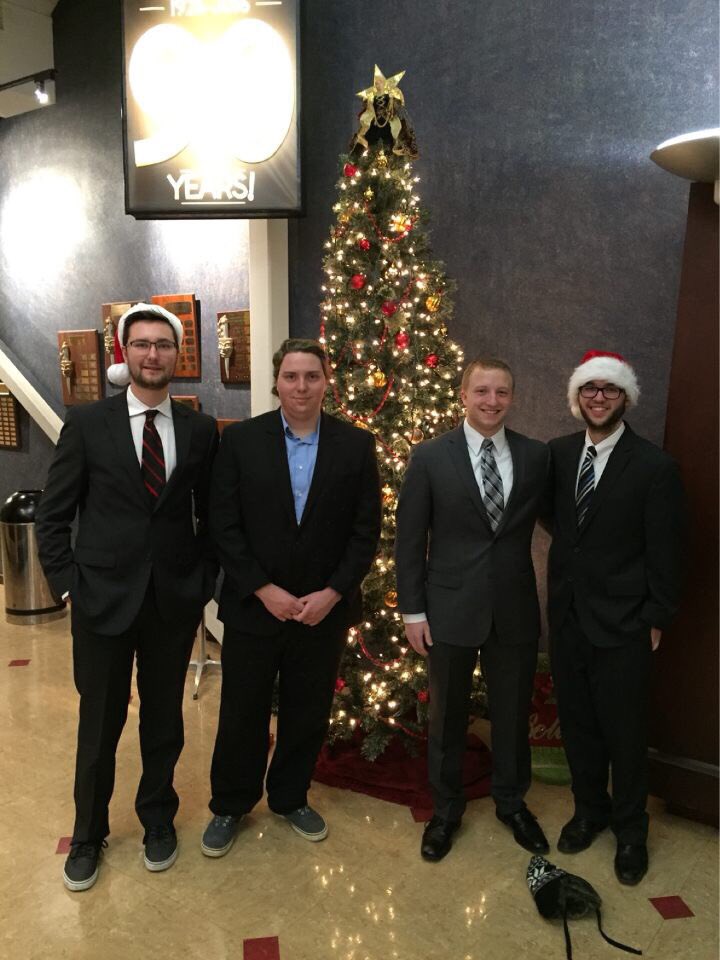 dspzl's tweet photo. Shout out to the brothers who volunteered as ushers at the Terre Haute Community Theater! #BuildingBetterMen https://t.co/tDVQoj5oJT