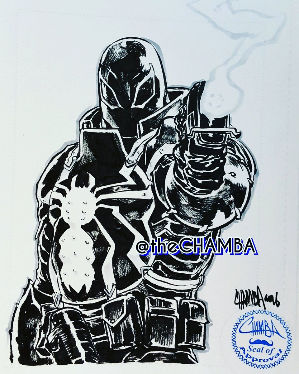 theCHAMBA's tweet photo. #TokyoComicCon2016 piece from last weekend.
Here's #Marvel's #AgentVenom
#pentel #BrushPen
#Copicmarker #copic
#theCHAMBA #Chamba https://t.co/RSHgokX3PE