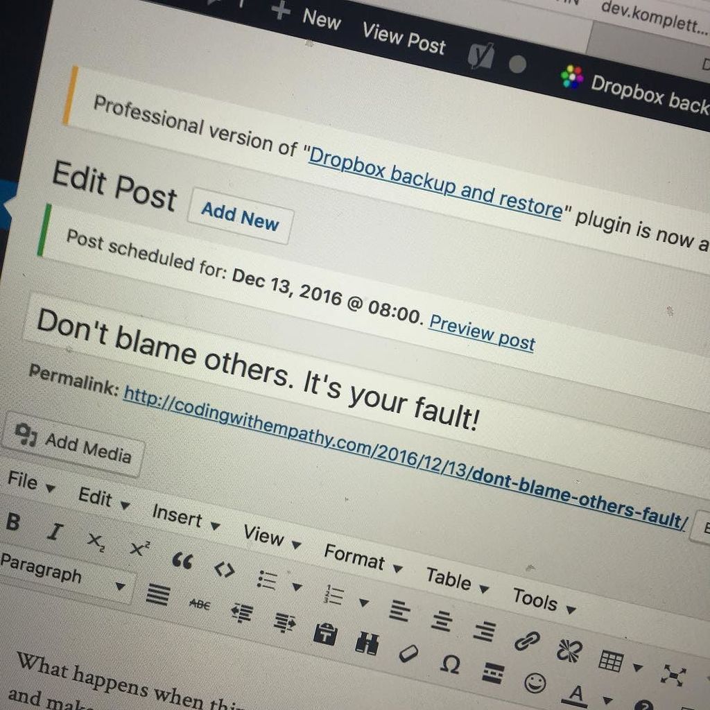 pavsaund's tweet image. Tomorrow&apos;s blog post queued up! ift.tt/2guldhI #codingwithempathy #blog #softwar… ift.tt/2hxNMzO