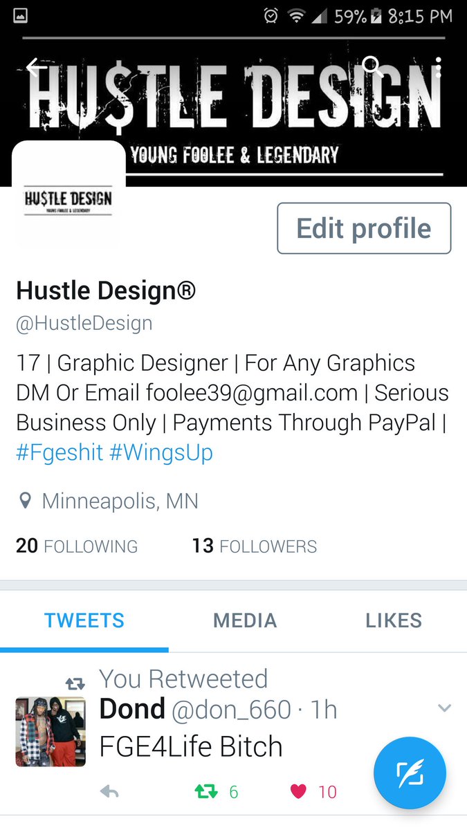 Young_Foolee's tweet photo. Everybody Go Follow My Graphic Design Page. @HustleDesign https://t.co/6xXkXssOBE