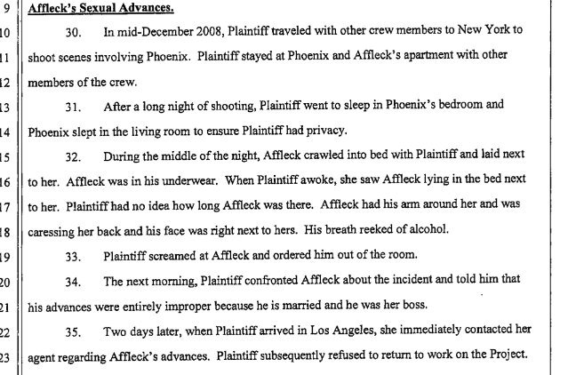 boldandworthy's tweet photo. Casey Affleck crawled into bed with this employee while she was sleeping —then retailed against her for refusing him https://t.co/NjG3OZffYm
