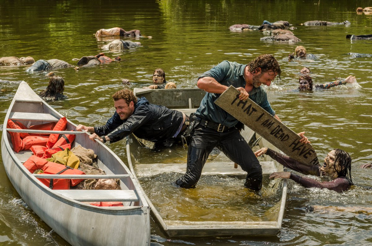 TheWalkingDead's tweet photo. Get a closer look at last night's epic Mid-Season Finale of #TheWalkingDead with this official photo gallery: https://t.co/sVSOlOsMxu https://t.co/xgUgevjOPe