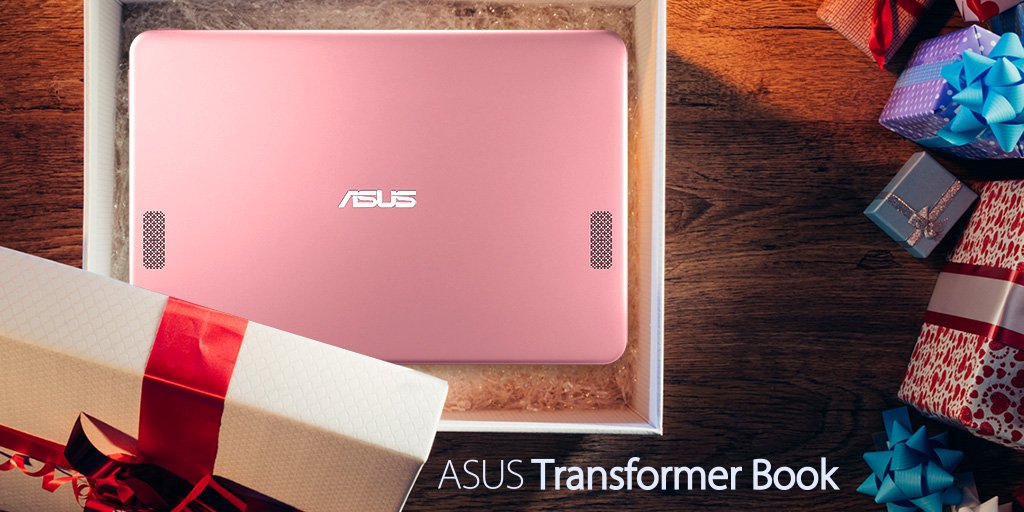 ASUS's tweet photo. The gift that keeps on giving all year round. ASUS #TransformerBook is a smart 2-in-1 device perfect for anyone and any situation. #xmas https://t.co/fqbe6Sv3Oh