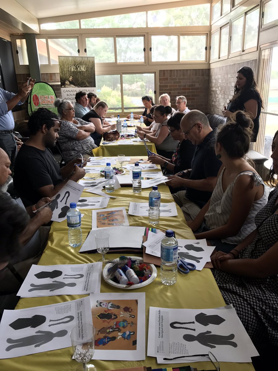 jljones's tweet photo. Amanda Meawasige speaks to the group at #winnunga before we begin making #FacelessDolls #AusCanIndigenousWellness @afn https://t.co/lpxktHUoMo
