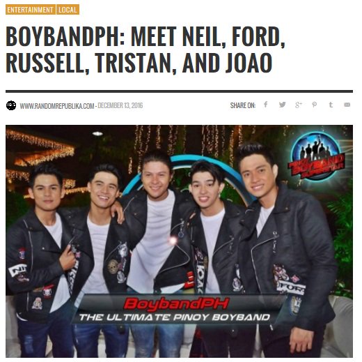 RandomRepublika's tweet photo. Meet the boys of #BoybandPH: #NeilMurillo, #FordValencia, #RussellReyes, #TristanRamirez, and #JoaoConstancia https://t.co/3setzEvRIs https://t.co/msn9aCtpP3