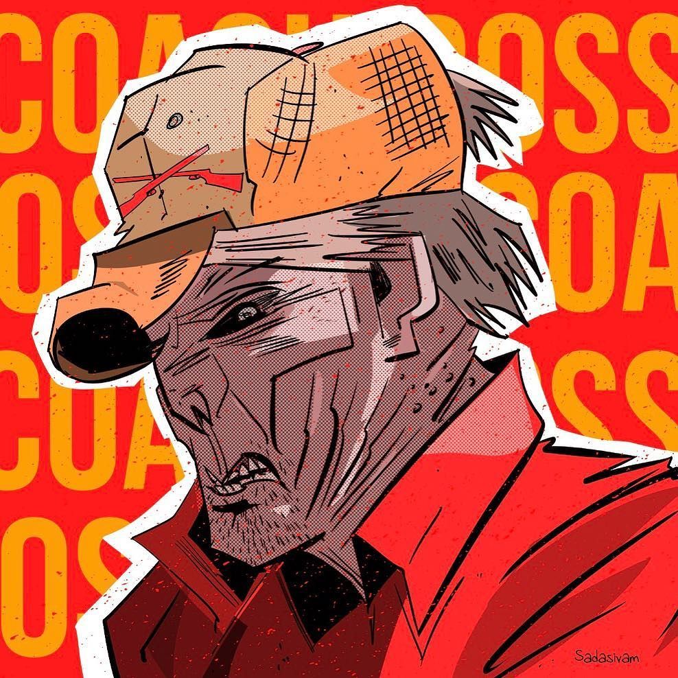 pcweenies's tweet photo. My tribute to Coach Boss, from the excellent SOUTHERN BASTARDS comic . #coachboss #souther… https://t.co/ZmYjgWm1IK https://t.co/G7yiZtwjp2