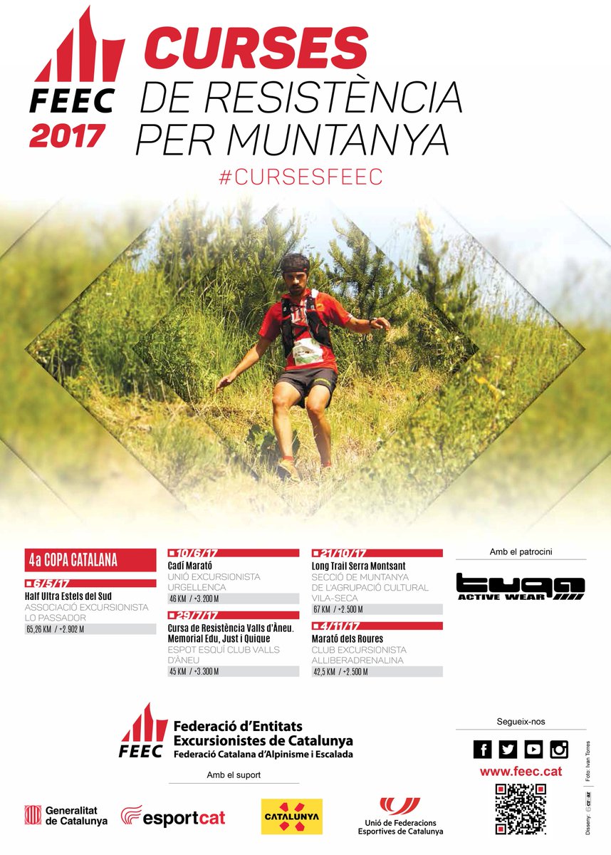 Ja podeu consultar el calendari de Curses de Resistència per Muntanya per al 2017 #cursesFEEC bit.ly/2hpmbgY