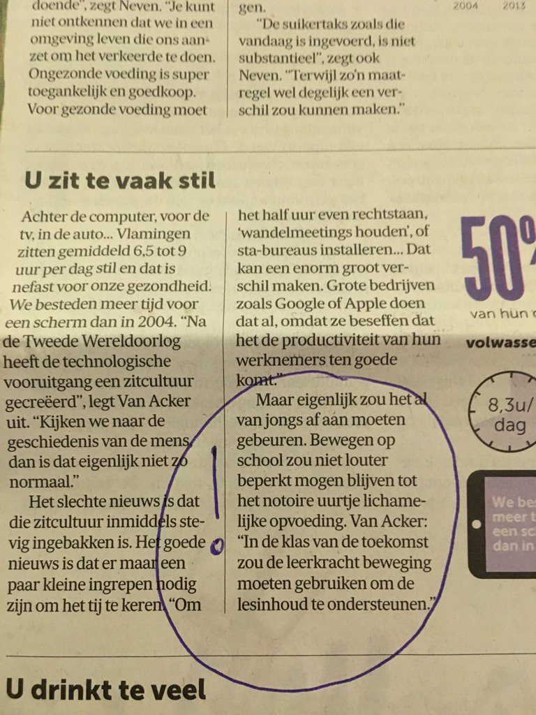 Komt zeker en ruim aan bod in het komende gezondheidsplan van minister <a href="/crevits/">Hilde Crevits</a>. #meerbewegenopschool