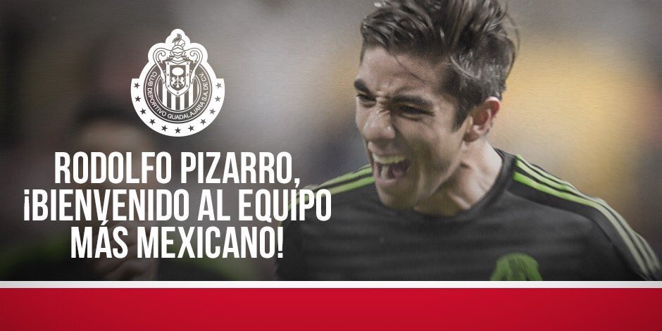 SigueaChivas's tweet photo. Rodolfo Pizarro es el refuerzo estrella en la ofensiva de Chivas para el próximo torneo. https://t.co/hCMCNANFoe