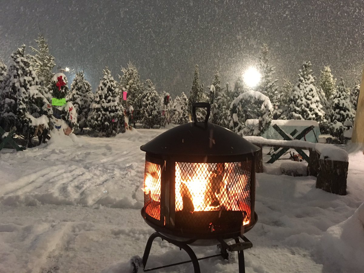 MackerGreg's tweet photo. 9 " of snow tonight on the Christmas tree lot in Helena Montana! https://t.co/RqNAm7ABxN