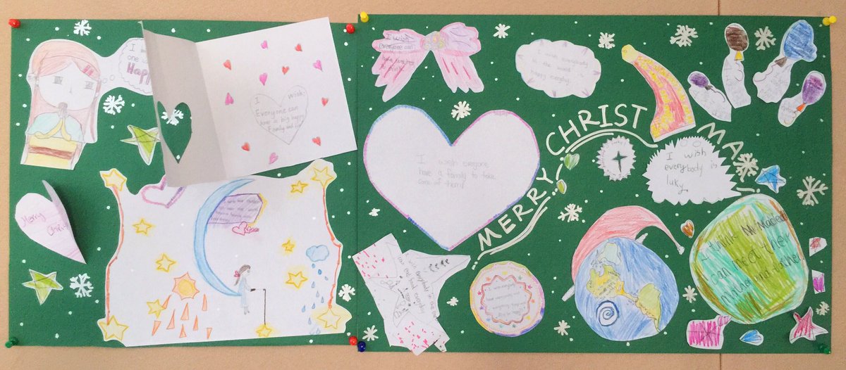 Christmas is coming soon. Best wishes for the world come from G4 students!💝 #GoISNS #isnsarts