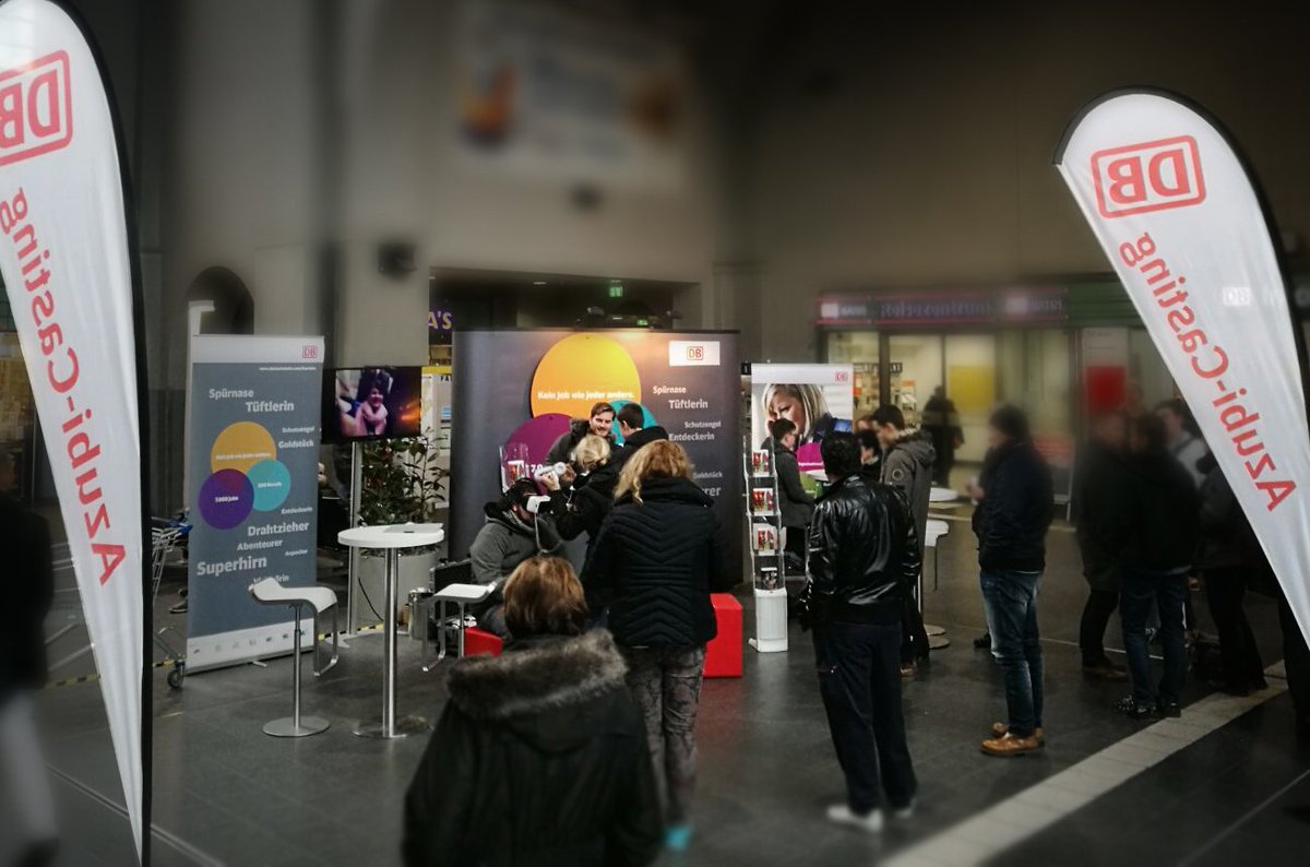 LACONCEPT's tweet photo. Unser #Messeservice für die #Recruiting #Roadshow der #DeutscheBahn in #Bremen, #Koblenz, #saarbruecken, #Frankfurt und #Hagen. #DB #azubi https://t.co/XhGYZ5bUAk