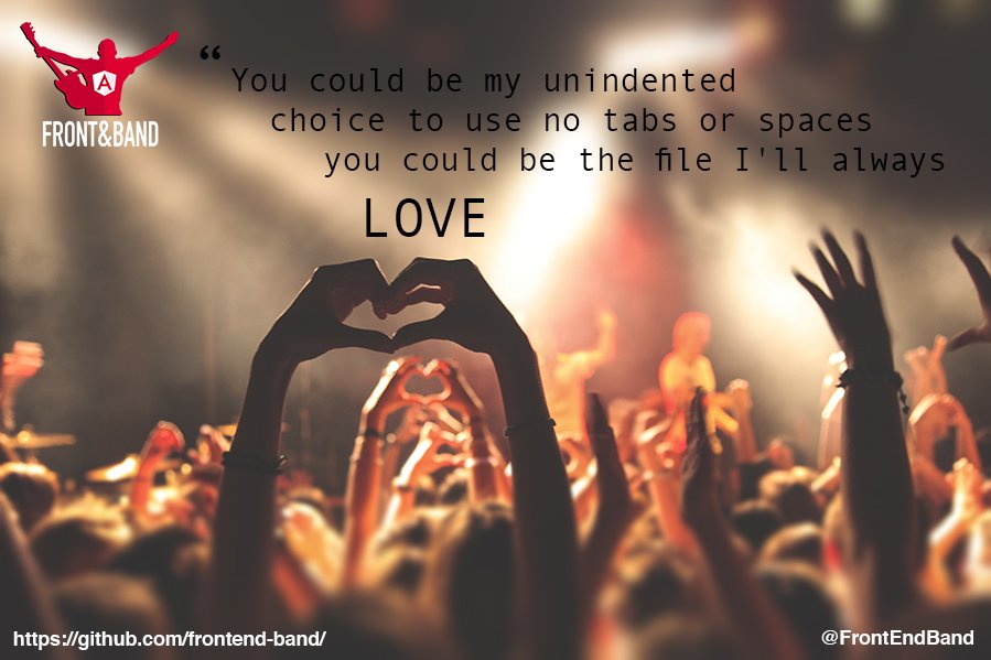 FrontEndBand's tweet image. Lets start with a love song...
github.com/frontend-band/…