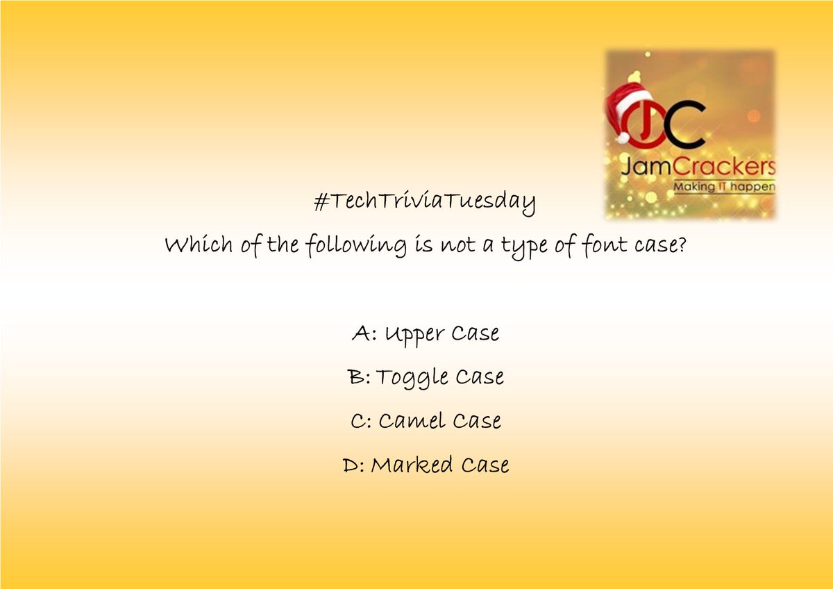 JamCrackersUK's tweet image. Good morning! It&apos;s #TechTriviaTuesday 
#Justforfun