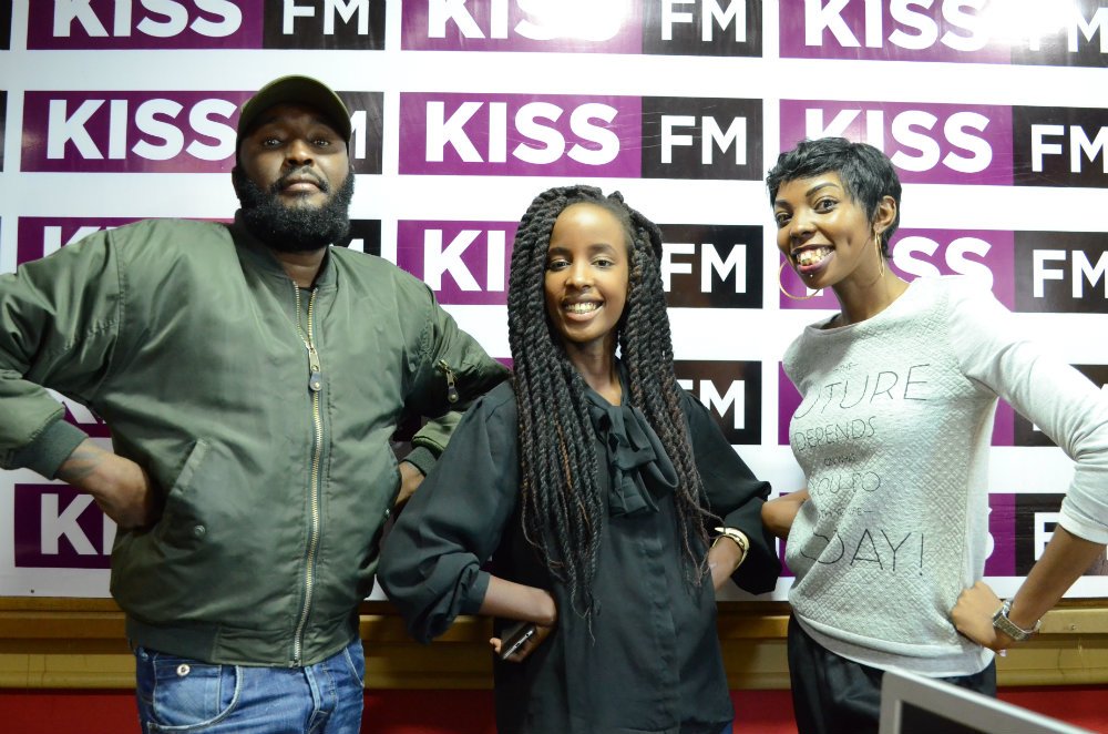 Kiss100kenya's tweet photo. (Photos) Singer @wangechikenya on #KissFM with @ADELLEO X @ShaffieWeru Big up ✋ #WangechiOnKiss #HERESTOUS #DCISIB #TeamADELLE #TeamSHAFFIE https://t.co/N1Io2oPCm9