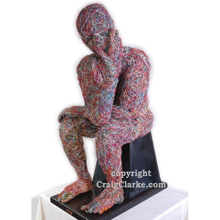 Shadow-Gallery.co.uk home art space.  Featuring wire sculptures by CraigClarke.com
Evolution of Man #art #Sculptures