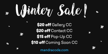 mandracode's tweet image. #Winter #Sale of #WordPress #plugins at Mandracode.com! Don&apos;t miss the chance!
