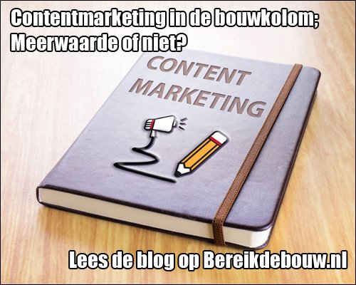 Vandaag online verschenen: Tips over Contentmarketing in de bouwkolom bereikdebouw.nl/contentmarketi… geschreven door <a href="/rickkester/">Rick Kester</a> #contentmarketing