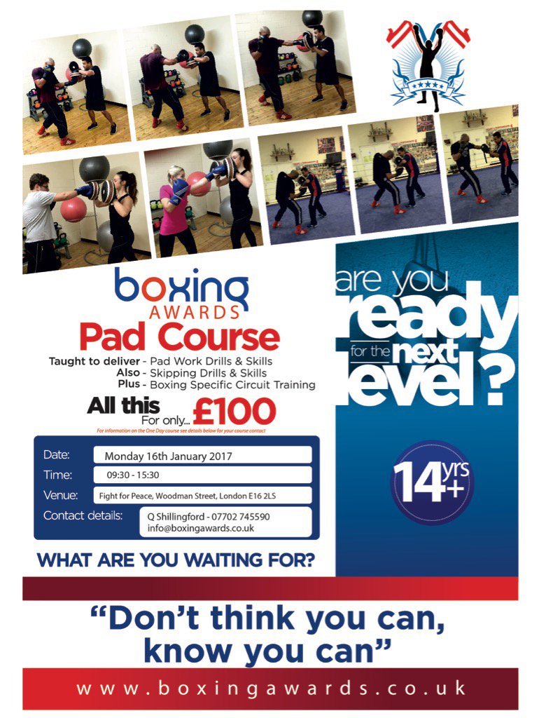 BoxingAwards's tweet image. #Padworkcourse @TKOBoxingGym @LondonLive @SouthLondonClub @NewhamLondon @LondonYouth book now. C u on a course 👊🏾💥