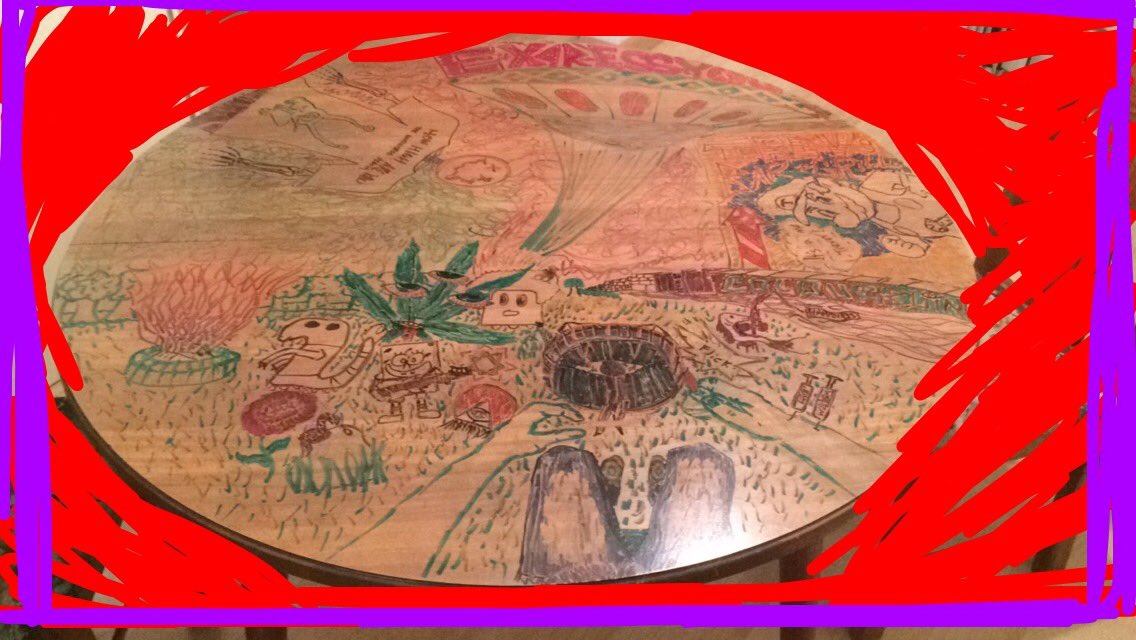 SeanMWeaver's tweet photo. Well this is how I spent my night haha #TableArt #DryEraseArt #BeCreative #ExpressYou !!! https://t.co/WE27fhEmJs