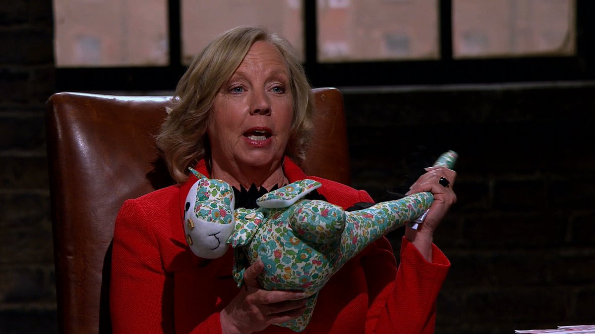 A cuddly Dragon in the Den is a welcome change! <a href="/DeborahMeaden/">Deborah Meaden 🇺🇦</a> #dragonsden