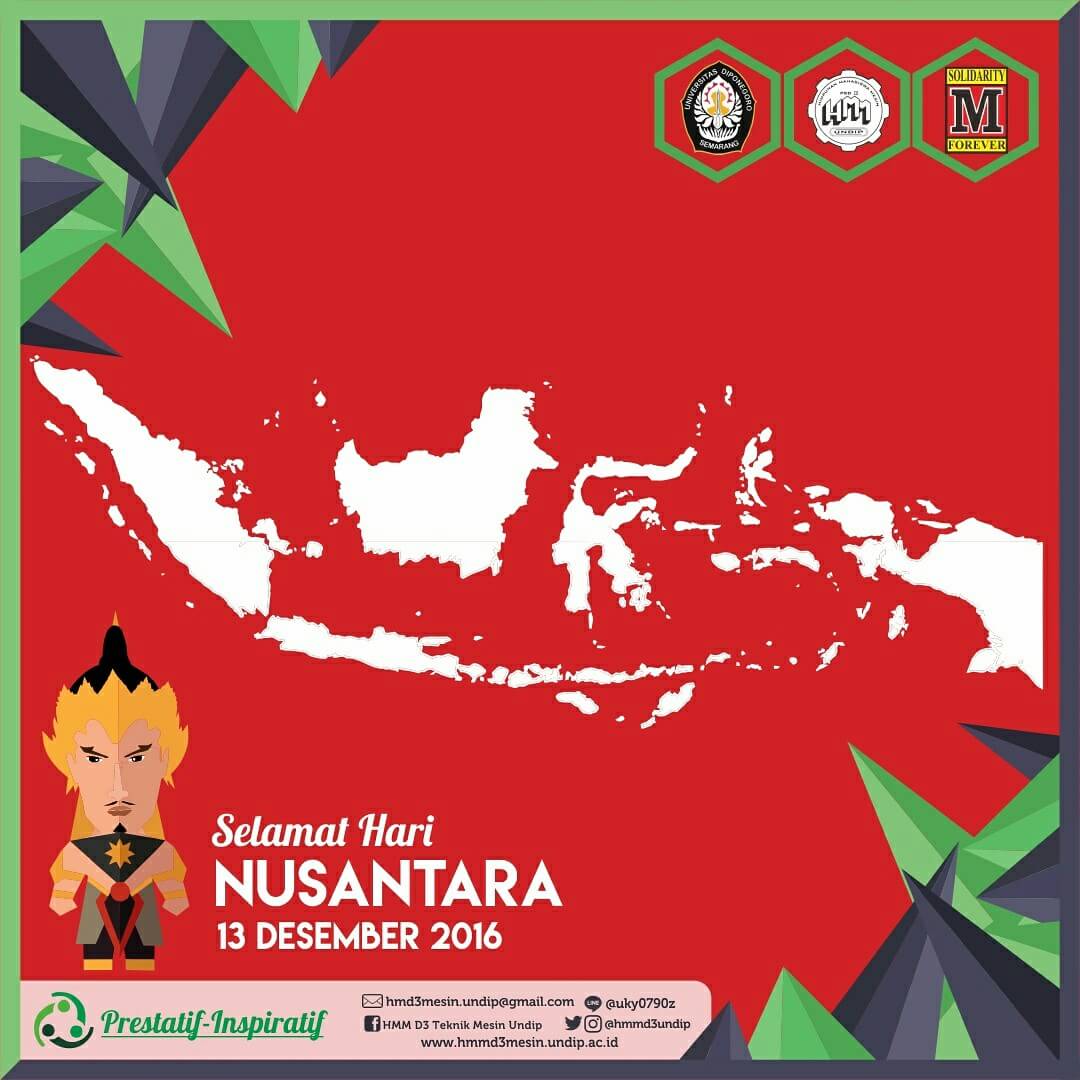 [ Selamat Hari Nusantara ]

Semoga dengan kekayaan luas wilayah dan maritim, dapat menjadi tonggak peningkatan rasa kesatuan NKRI.