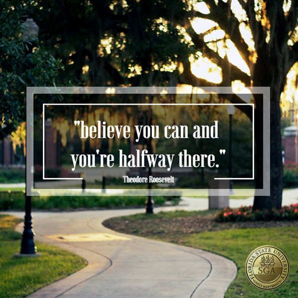 Good luck on finals today, 'Noles! You can do this!