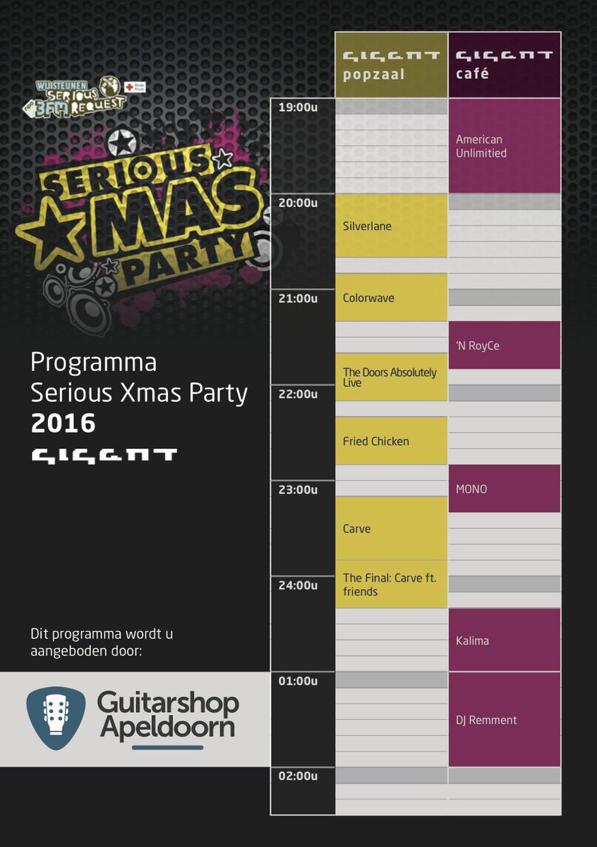Bekijk hier het programma  #SXP16 van zaterdag as. voor <a href="/SeriousRequest/">3FM Serious Request</a> #zin in!