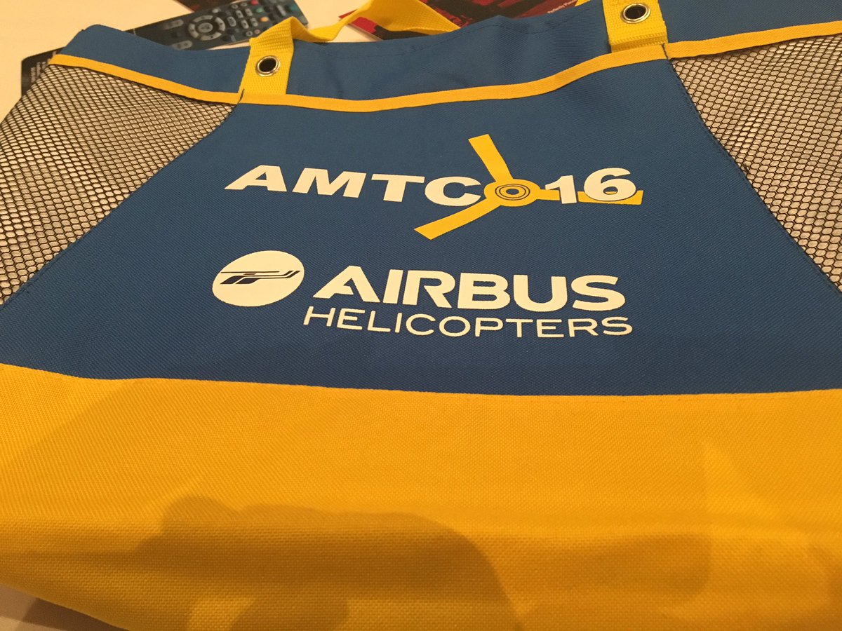 bradgalvan's tweet image. #AMTC16 swag bags are Metro Life Flight colors! Awesome! - @AAMS  @AirbusHC