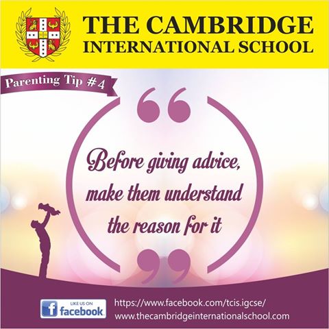 TCIS_IGCSE's tweet image. #Parenting #Tip #4 #Kids are always inquisitive to Where! #Talk to them, make them understand the reason behind your #advice.