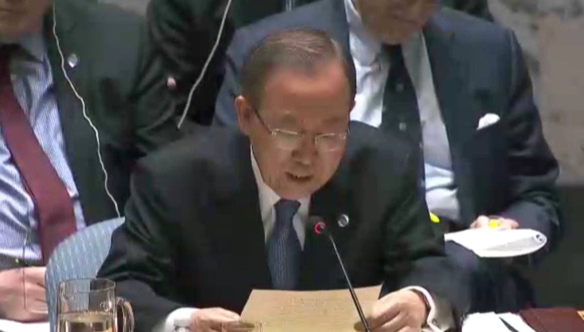 KingdomNL_UN's tweet photo. Full statement @UN Secretary-General Ban Ki-moon in briefing to the Security Council on horrific situation in #Aleppo: https://t.co/WggIyYumRe