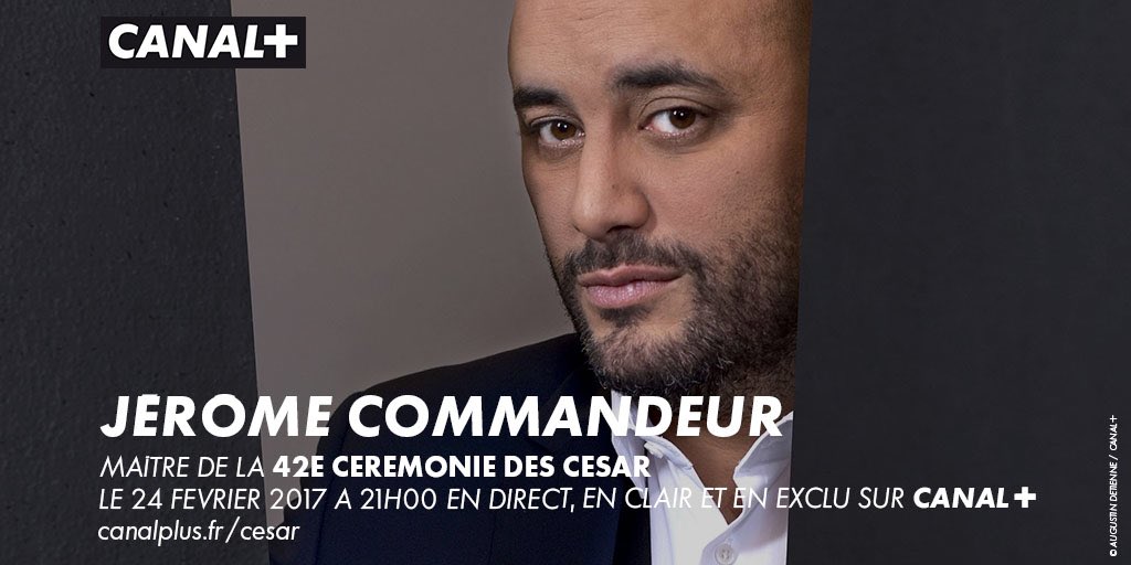 Heureux d’annoncer que <a href="/commandeur_j/">Jérôme Commandeur</a> sera le maître de cérémonie des #César2017 !
► 42e Nuit des César le 24 février à 21H00 sur Canal+