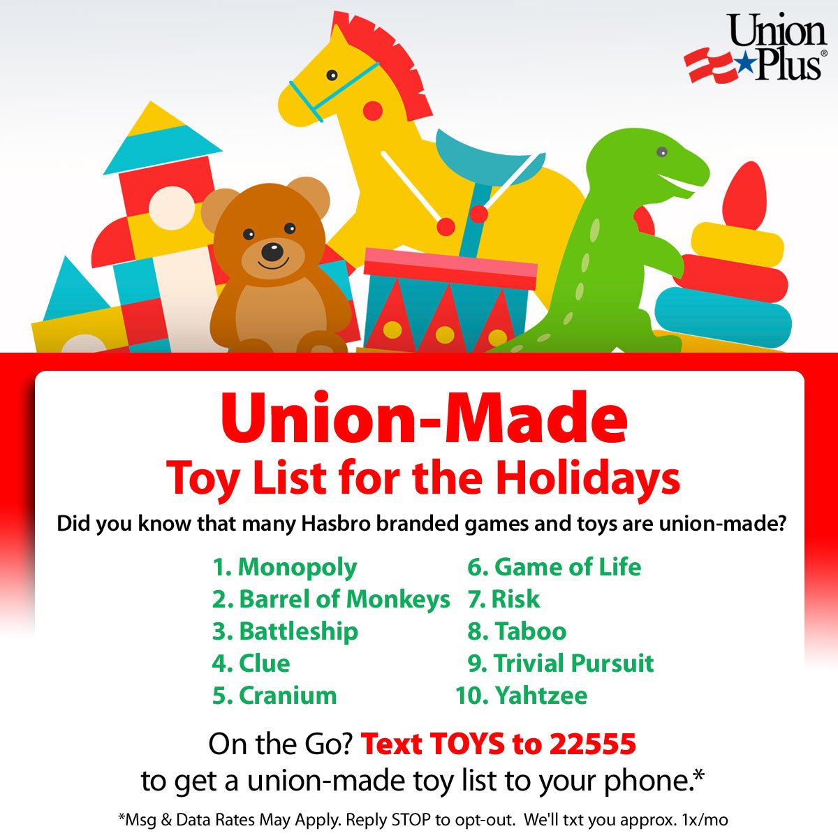 UnionPlus's tweet photo. What could be more fun than a #toy that supports our union brothers and sisters? #unionmade #unionfun #1u https://t.co/W6w6UXbCMP