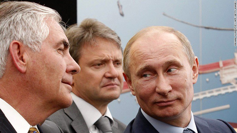 CNN's tweet photo. Exxon would reap big benefits from lifting sanctions on Russia. Rex Tillerson would be in position to make it happen https://t.co/XOSGzz0cpJ https://t.co/4hrzgIin3X