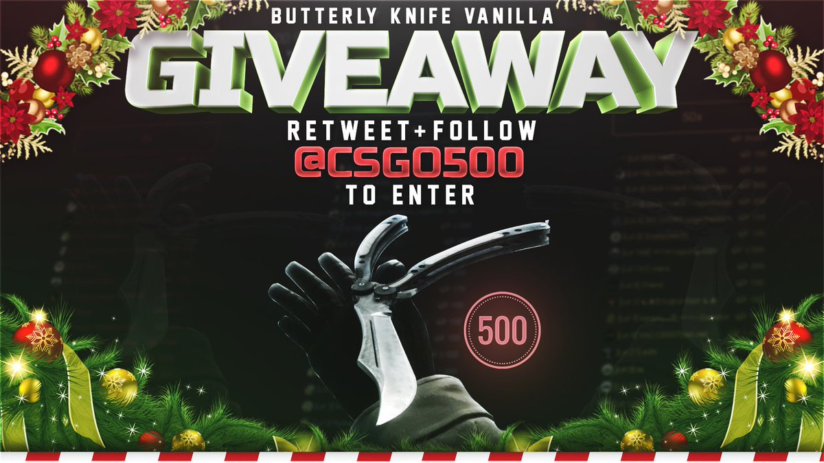 500Casino's tweet photo. Daily Knife Giveaway || Butterfly Knife Vanilla

RT &amp; Follow!

#csgogiveaways #csgo #giveaway https://t.co/4SmBtzp1O8