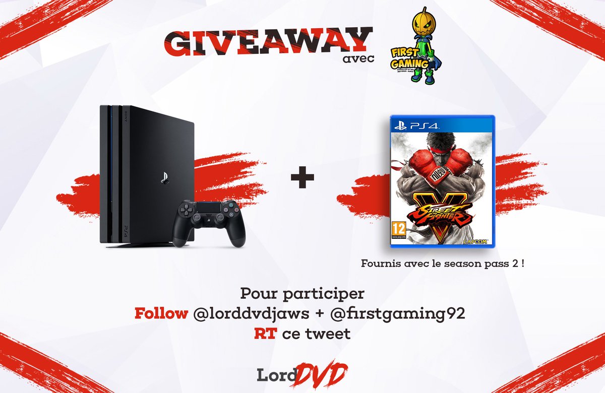 lorddvdjaws's tweet photo. Une Ps4 Pro +SFV + Season Pass 2 a gagner RT + Follow @lorddvdjaws &amp; @Firstgaming92 pour tenter ta chance ! tirage au sort le soir de Noël ! https://t.co/qsujFEFk6E