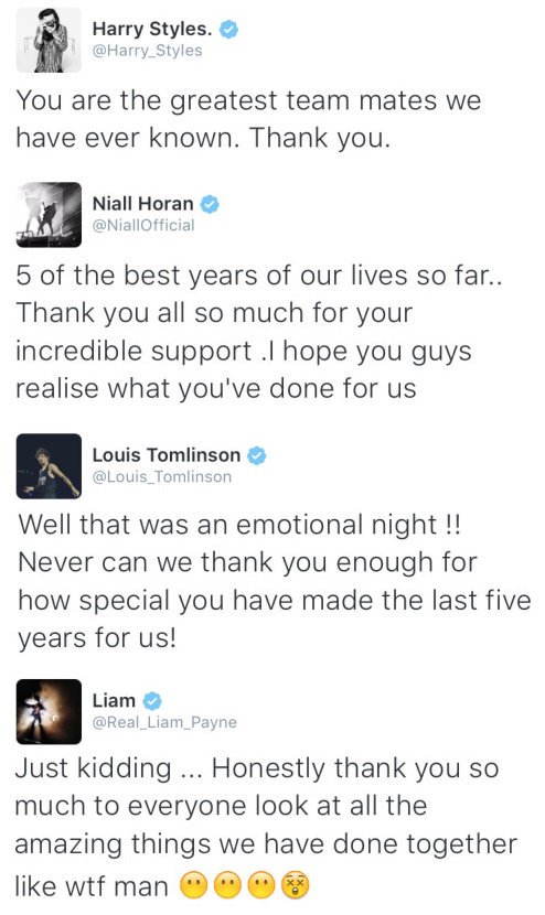 WorldNotes1D's tweet image. Un día como hoy pero hace un año los chicos nos daban las gracias por estos años que hemos estado junto a ellos. #JustHoldOn