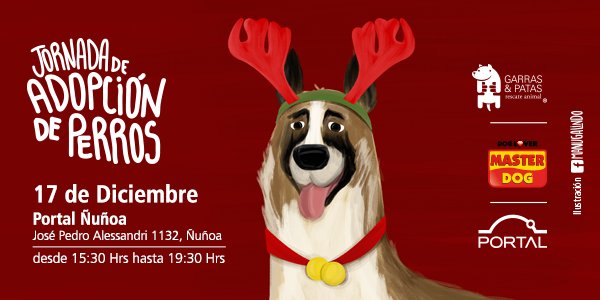 ¡También es Navidad para ellos! Disfruta estas fiestas con tu #MejorAmigo Jornada Adopción 17/12 <a href="/portalnunoa/">Portal Ñuñoa</a> #buscadog #MasterDogChile🎄🎅🏼🐶