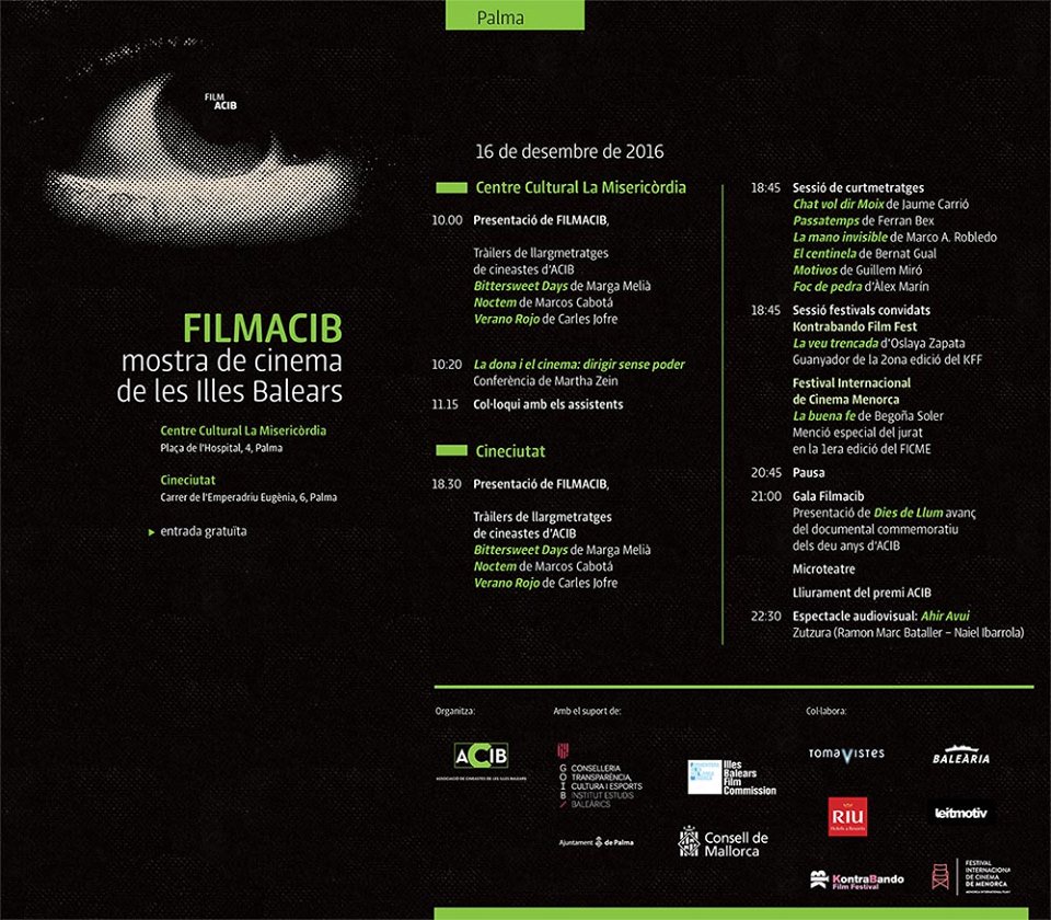 FILMACIB's tweet photo. Voleu assegurar-vos un seient per la gala #FILMACIB? 16/12 https://t.co/uS1TASMlYL @conselleriatce @iebalearics @iBalears @ajuntpalma https://t.co/78etRCupcE