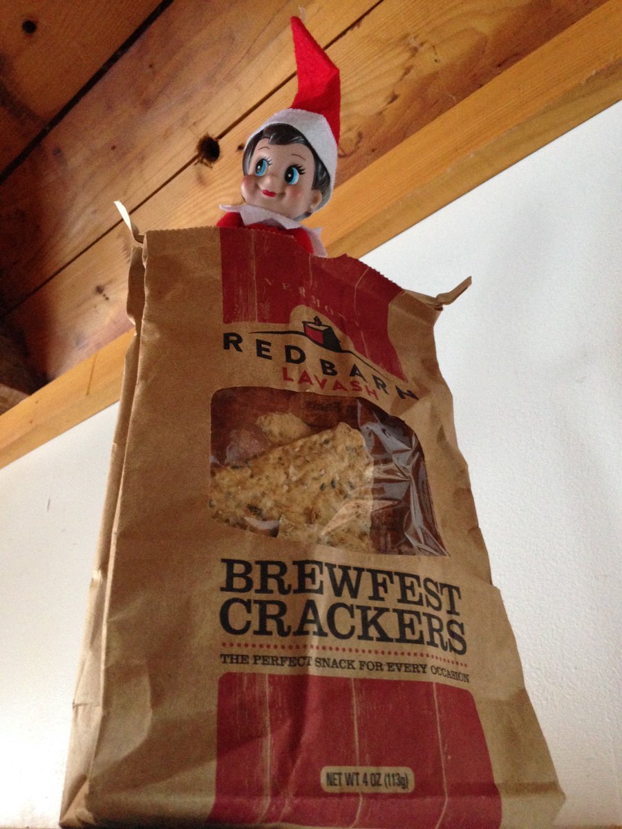 RedBarnLavash's tweet photo. We can be your #Elfonashelf this #holidayseason! #Vermont #Eatlocal #Beer #VtBeer #Elfontheshelf #naughtyornice #elf #holidays #xmas #snacks https://t.co/LT7YcDLFLJ