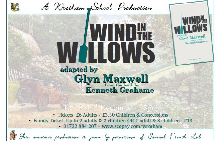 Break a leg! To all of the staff and students who have worked so hard to put together an amazing 'Wind in the Willows' production tonight.