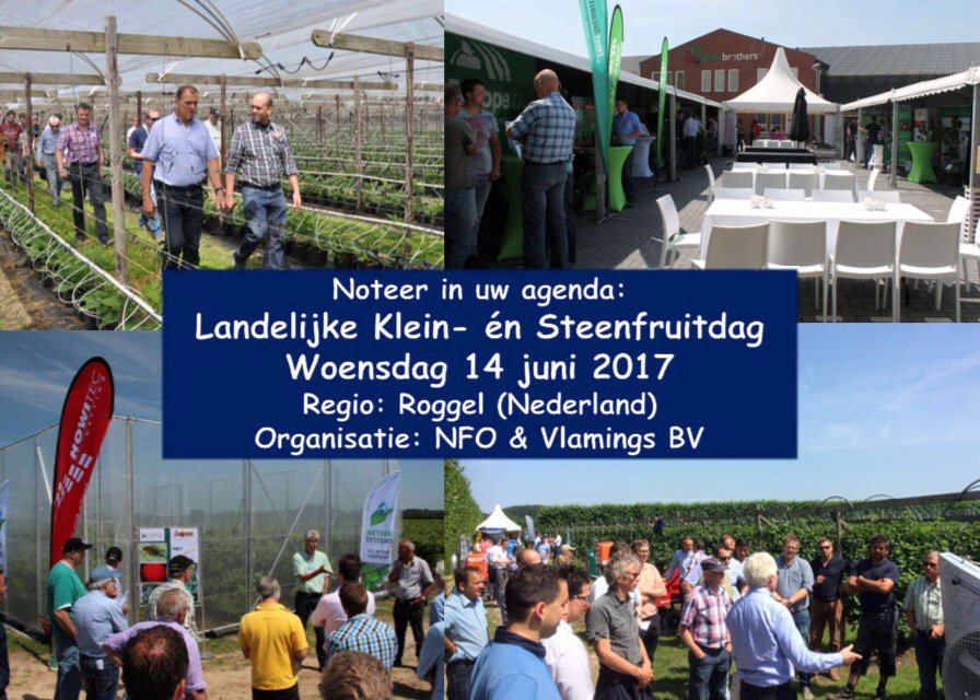 Noteer in uw agenda: Woensdag 14 juni 2017! Organisatie: @NFOfruit i.s.m. <a href="/VlamingsBV/">Vlamings</a> op locatie <a href="/Berrybrothers_/">Berrybrothers</a>
