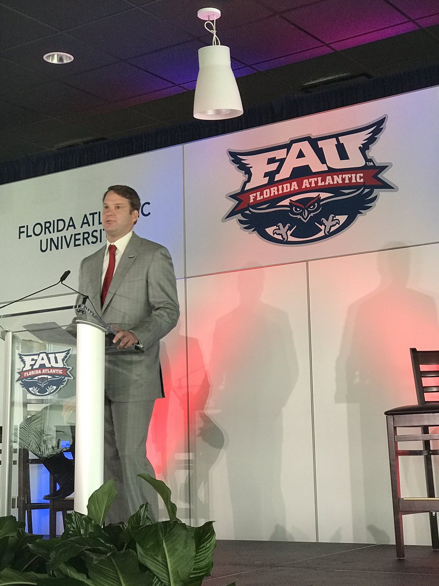 dancane's tweet photo. I'm excited to welcome new @FAUOwlAthletics head football coach Lane Kiffin who will lead our owls on and off the field. https://t.co/pZha8GpCla