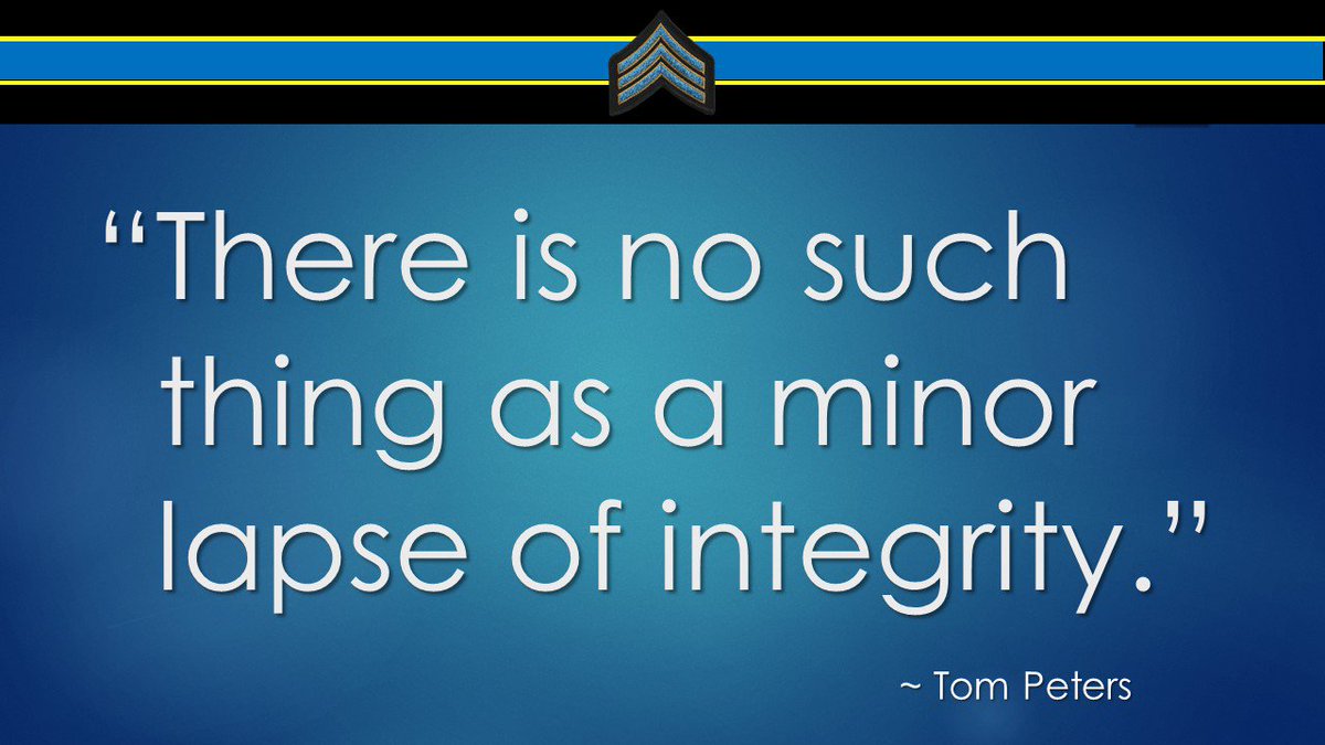 tbl_leadership's tweet image. LEADERSHIP: "There is no such thing as a minor lapse of integrity."