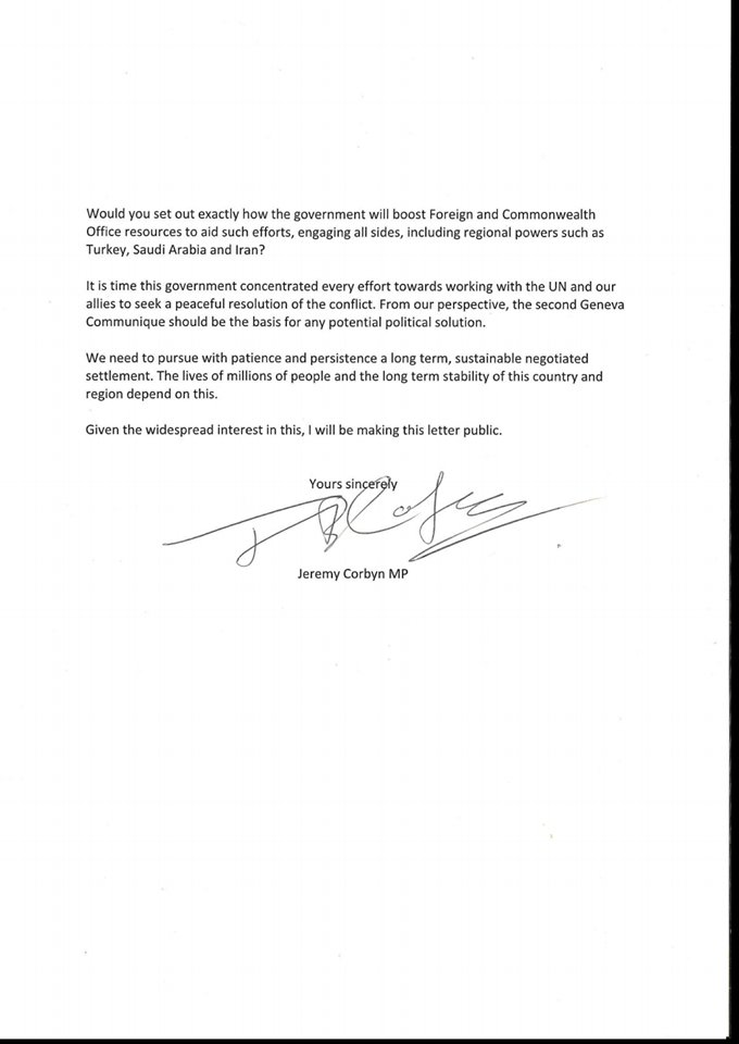 ForTheMany2020's tweet image. @jeremycorbyn has written a letter to the PM raising his concerns about Syria and calling for a peaceful resolution.