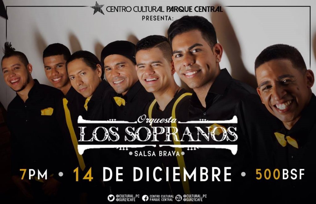 #QueHacerEnCaracas Orquesta Los Sopranos estará el 14 de diciembre en Centro Cultural Parque Central <a href="/sur21cafe/">sur21cafe☕</a>