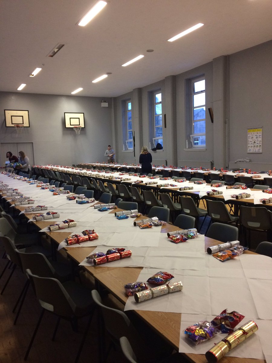 DeerparkCBS's tweet photo. The hall is being transformed for tomorrows #Christmasdinner #festivefeast #turkey #ham #studentdinner 🎅🏻☃️👍🏻 https://t.co/KUZOreONqA