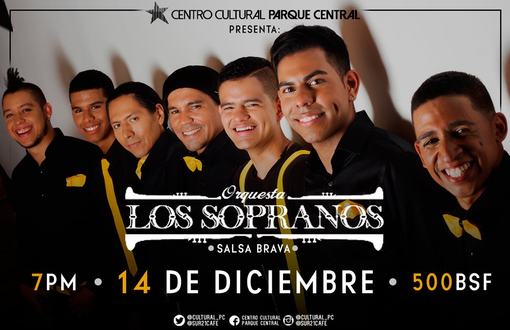 Este #Miercoles14DeDicembre llega la Salsa Brava a Parque Central.

¡No te lo puedes perder!