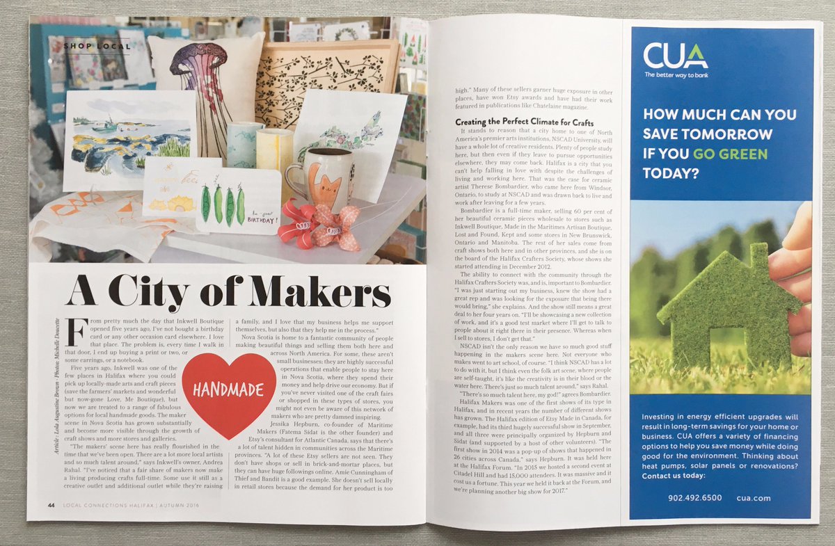 inkwellboutique's tweet photo. We're interviewed in the latest @ConnectionsHFX! We had a lovely chat re: the #Halifax &amp; NS #handmade #community https://t.co/sJKJcyKrRn https://t.co/axfETVxl7q